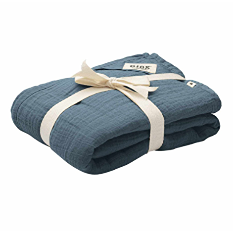 Муслінова тканина пелюшка BIBS Muslin Swaddle 1 шт в упаковці, Blue 120х120 см