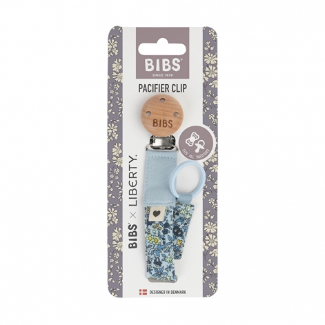 Тримач для пустушки BIBS x Liberty Pacifier Clip – Chamomile Lawn Baby Blue - lebebe-boutique - 2
