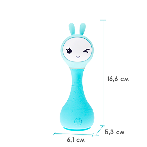 Інтерактивная іграшка-брязкальце Smarty зайка Alilo R1 блакитний - lebebe-boutique - 2