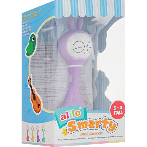 Интерактивная игрушка-погремушка Smarty зайка Alilo R1 фиолетовый - lebebe-boutique - 3
