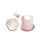 Набор детской посуды  Baby Dinner Set Powder Pink (тарелка, ложка, слюнявчик, чашечка) BABYBJÖRN
