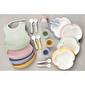 Набор детской посуды Baby Dinner Set Powder Blue (тарелка, ложка, слюнявчик, чашечка) BABYBJÖRN - lebebe-boutique - 5