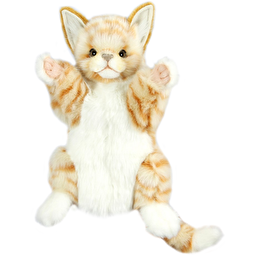 Рыжий кот Hansa 30 см, реалистичная мягкая игрушка на руку