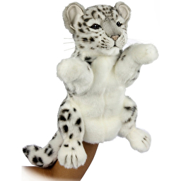 Сніговий барс, іграшка на руку, 32 см, реалістична м'яка іграшка Hansa