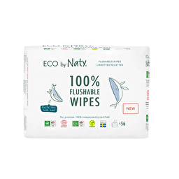 Вологий туалетний папір Eco by Naty, без запаху 168шт (3 х 56шт)