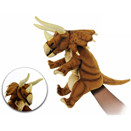 Тріцератопс, іграшка на руку, 42 см, реалістична м'яка іграшка Hansa