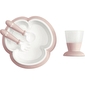 Дитячий набір для годування (ложка. виделка, чашка, тарілка) (Baby Feeding Set, Powder Pink)