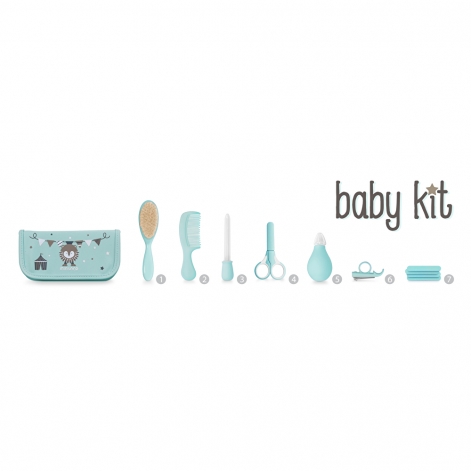 Набір для догляду за дитиною у косметичці (7 предм.) Miniland Baby Kit синій - lebebe-boutique - 3