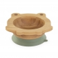 Бамбукова тарілка на присосці з ложкою Miniland Wooden Bowl Frog - lebebe-boutique - 3