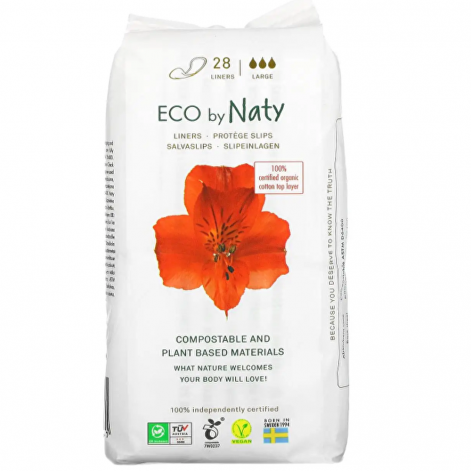 Органические ежедневные прокладки ECO BY NATY, 28 шт.