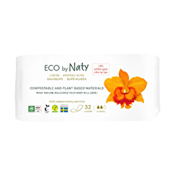 Одноразові щоденні гігієнічні жіночі прокладки ECO BY NATY. 32шт