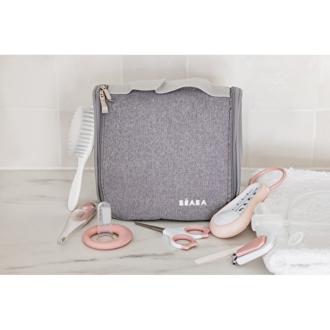 Косметичка Beaba з туалетними приладдями сірий/рожевий - lebebe-boutique - 10
