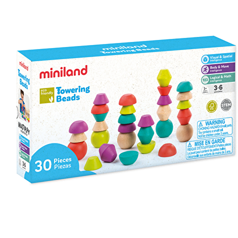 Дерев'яна гра-балансир Towering Beads Miniland - lebebe-boutique - 2