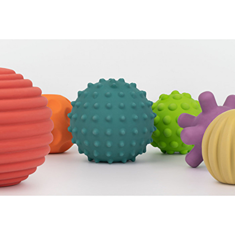 Набор сенсорных мячиков из натурального каучука SENSORY BALLS, 6 шт. Miniland - lebebe-boutique - 2