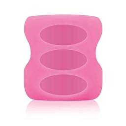 Силіконовий чохол для скляної пляшечки з широкою шийкою 150 мл, колір рожевий