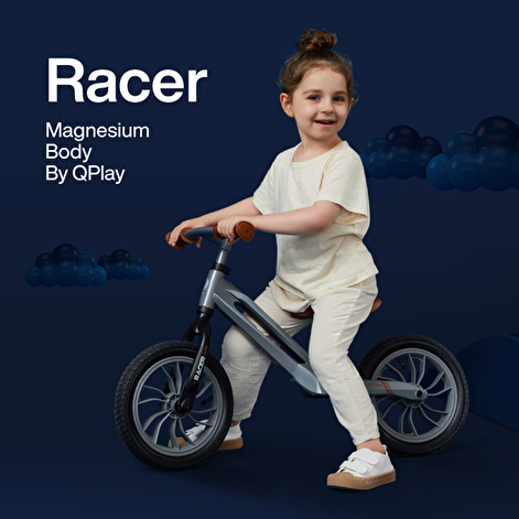 Беговел детский Qplay RACER с надувными колесами (Black Red) - lebebe-boutique - 3