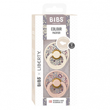 Пустушка BIBS x Liberty Colour Latex Anatomical (анатомічна) – Eloise Blush / Ivory Mix (2 в упаковці) - lebebe-boutique - 3