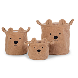 Набір корзин для іграшок Childhome Teddy коричневий