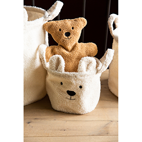Набір корзин для іграшок Childhome Teddy білий - lebebe-boutique - 3