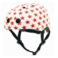 Велосипедний шолом Coconut Trybike (колір білий з червоними зірками, 44-51 см)