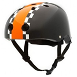 Велосипедный шлем Coconut Trybike (цвет чёрный с оранжевым, 47–53 см)