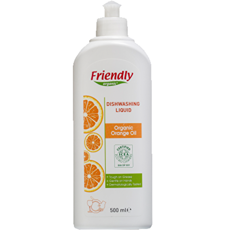 Органическое средство для мытья посуды Friendly Organic с апельсиновым маслом 500 мл