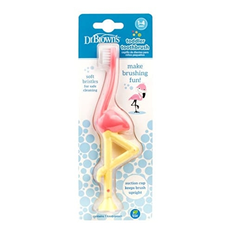 Детская зубная щетка Фламинго Dr Brown's - lebebe-boutique - 4