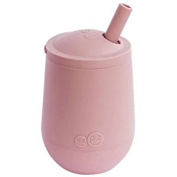 Чашка в наборе с крышкой и соломинкой розовая EZPZ MINI CUP (SET) BLUSH