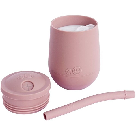 Чашка у наборі з кришкою та соломинкою EZPZ рожева MINI CUP (SET) BLUSH - lebebe-boutique - 5