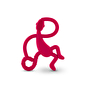 Игрушка-грызун Танцующая Мартышка 14 см, красный Matchstick Monkey - lebebe-boutique - 3