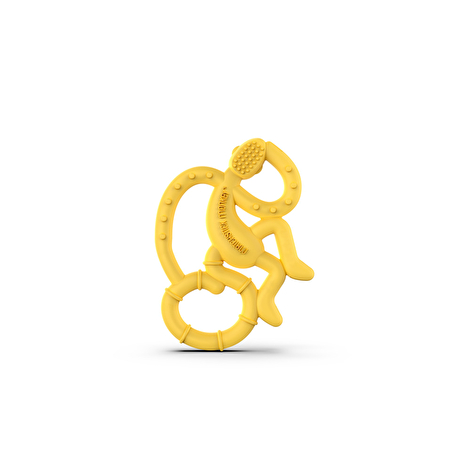 Іграшка-прорізувач Matchstick Monkey силіконова мавпочка-танцюрист жовтий 10 см - lebebe-boutique - 3