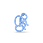 Іграшка-прорізувач Matchstick Monkey силіконова мавпочка-танцюрист блакитна 10 см - lebebe-boutique - 3