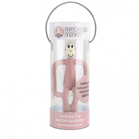 Іграшка-гризун Мавпочка 10,5 см Urban Baby пудровий рожевий - lebebe-boutique - 4