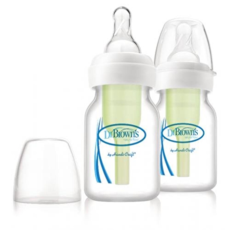 Бутылочка для кормления Dr Brown's с узким горлышком, 60мл, 2шт. с соской для недоношенных младенцев