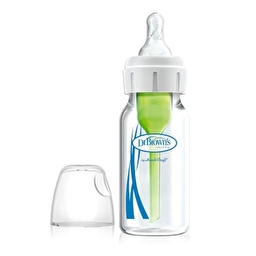 Скляна пляшечка для годування з вузьким горлечком Options+, 120 мл, 1 шт. в упаковці