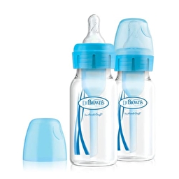 Дитяча пляшечка для годування з вузьким горлечком, 120 мл, колір блакитний, 2 шт. в упаковці