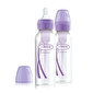 Детская бутылочка для кормления с узким горлышком Options+, 250 мл, цвет фиолетовый, 2 шт. в упаковк
