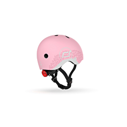 Шолом захисний дитячий Scoot and Ride, світловідбиваючий рожевий, з ліхтариком, 45-51см ROSE