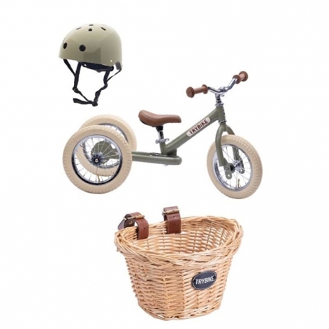 Трехколесный балансирующий велосипед Trybike 2 в 1 (цвет оливковый) - lebebe-boutique - 10