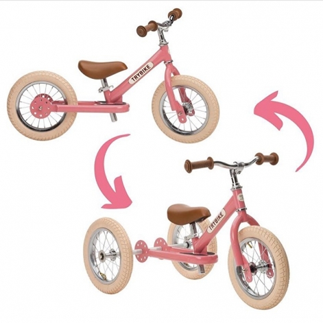 Трехколесный балансирующий велосипед Trybike 2 в 1 (цвет розовый) - lebebe-boutique - 10