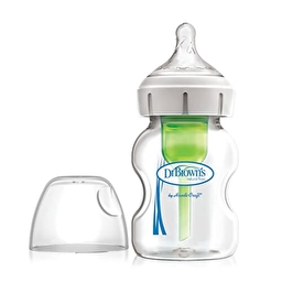 Скляна пляшечка для годування з широким горлечком Options+, 150 мл, 1 шт. в упаковці
