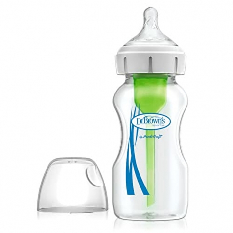 Скляна пляшечка для годування з широким горлечком Options+, 270 мл, 1 шт. в упаковці