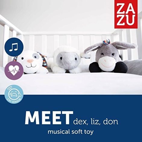 Музыкальная мягкая игрушка с белым шумом, Zazu LIZ - lebebe-boutique - 3