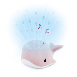 Ночник-проектор Zazu Wally Кит со звуками океана и колыбельными Розовый