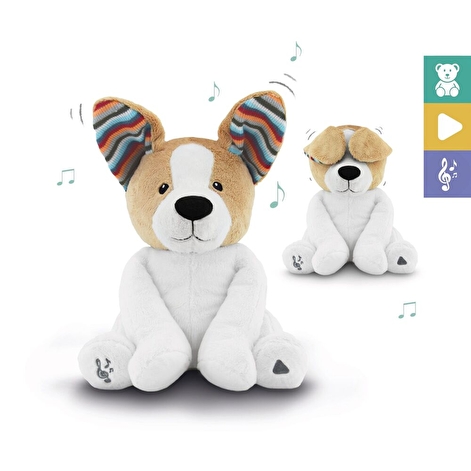 Мягкая интерактивная игрушка Дэнни PEEK-A-BOO с хлопающими ушами и пением Zazu
