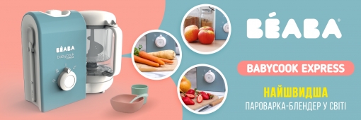 Пароварка - блендер Beaba Babycook Express сірий