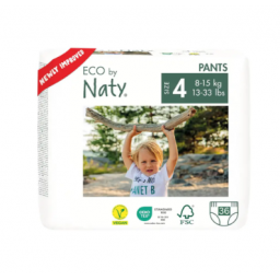 Органічні підгузки-трусики Eco by Naty Розмір 4 (від 8 до 15 кг) 36 шт