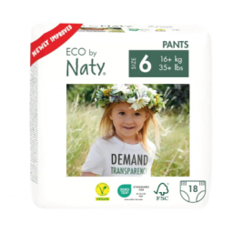 Органічні підгузки-трусики Eco by Naty Розмір 6 (16+ кг) 18 шт