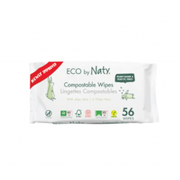 Дитячі вологі серветки ECO BY NATY з екстрактом алое, 56 шт.