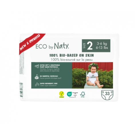 Органічні підгузники Eco by Naty Розмір 2 (від 3 до 6 кг) 33 шт - lebebe-boutique - 4